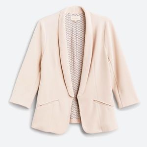 Skies Are Blue Hannah Modal Scuba Blazer - Blush